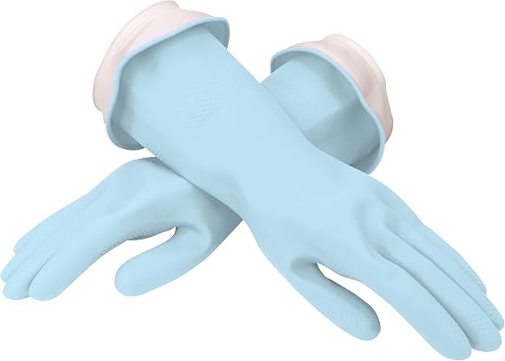 Casabella Waterblock Premium Gloves Aqua Blue, Large