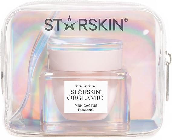 STARSKIN Orglamic Pink Cactus Pudding, Hydrating & Nourishing Cream for all Skin Types, 99.3% Natural with Prickly Pear Cactus Seed Oil & Hyaluronic Acid, Luxurious Glow Moisturizer, K-Beauty - 15ml