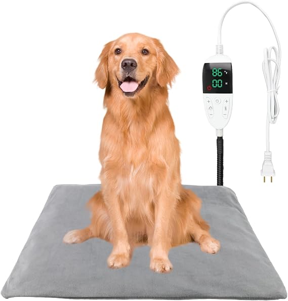 Pet Heating Pad for Cats Dogs with Temp Adjustable & Auto Power-Off