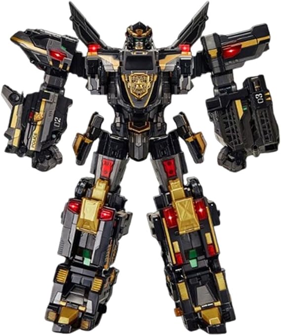 Miniforce JUSTISTI Titan Black 5 Vehicles Transform into one Robot 19.7 * 6.3 * 15 in / 500 * 160 * 380 mm 14+