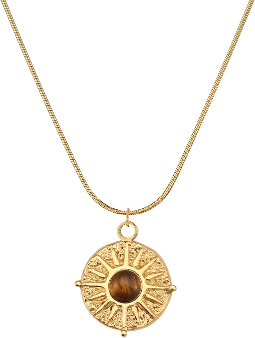 Gold Necklace for Women Dainty 18K Gold Plated Evil Eye Gold Cross Starfish Shell Butterfly Pendant Cute Cimple Necklaces for Women Trendy