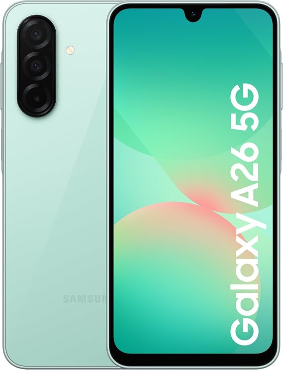 Samsung Galaxy A26 5G Smartphone, Awesome Intelligence, 8GB Memory, 256GB Storage, 50MP Camera, Light Green, (UK Version)