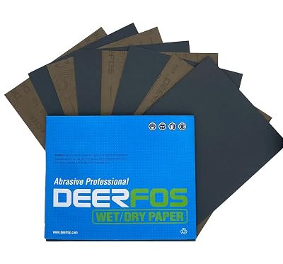 High Performance 60Grit 9 x 11 Inch Sandpaper Sheets, WetDry Abrasive Sanding Sheets 50pcs 60 Grit