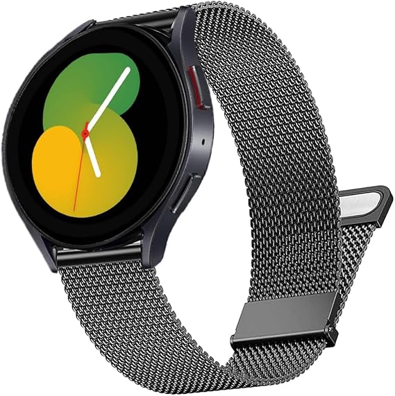 DEALELE バンド Samsung Galaxy Watch 7/6 / 5/4 40mm / 44mm / Huawei Watch GT5 Pro 42mm / GT5 / GT4 41mm / Garmin Venu 3S 18mm 20mm ステンレススチール ミラネーゼメッシュストラップ レディース メンズ