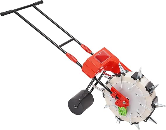 Precision Manual Seeder Planter,Hand Push Garden Roller Seeder,Row Planter Fertilizer Applicator for Corn Soy Peanut Cotton Soybean