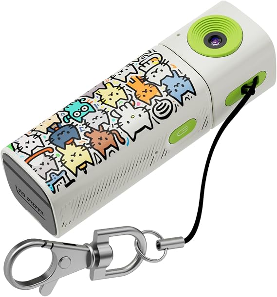 Very Small Rings Camera with LCD Screen & Adjustable Resolution Travel Tiny Camera ABS for Capturing Life Moment Youth Series Keychain