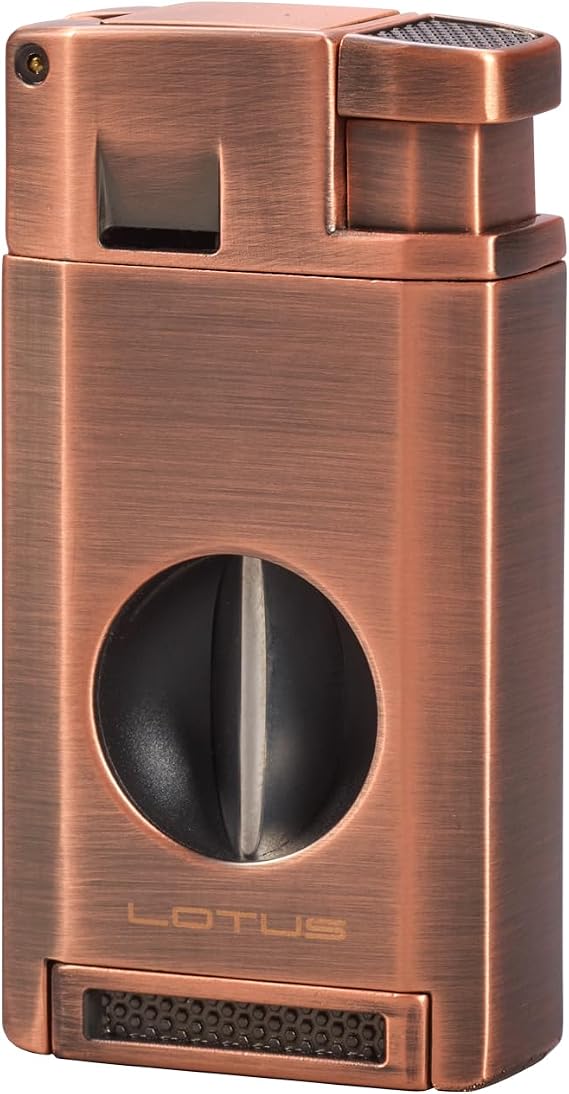 Copper Lotus Torch with Cigar Cutter