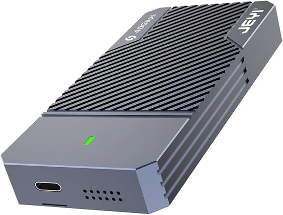 JMT USB 4.0 SSD Enclosure 40Gbps M.2 NVMe 2280 to USB-c Solid State Drive Case Compatible with Thunderbolt4/3 USB 3.2/3.1/3 (TB-2464)