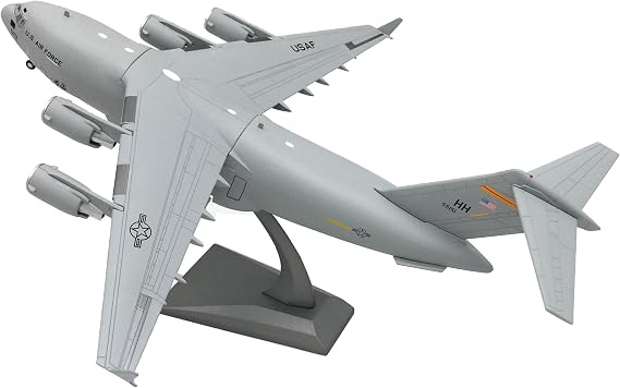 Enatuther Die-cast Airplane 1/200 US C-17 Transport Plane Model Fighter Jet Model Airplane for Collection or Gift