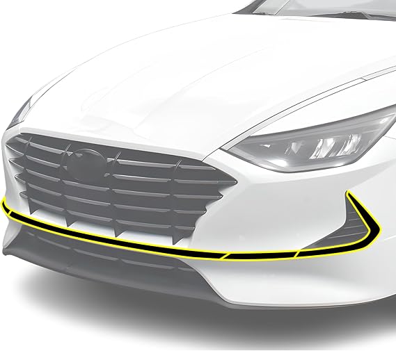 BOGAR TECH DESIGNS for Hyundai Sonata 2020-2023 Front Chrome Delete Precut Vinyl Overlay Kit, Gloss Black Blackout Trim