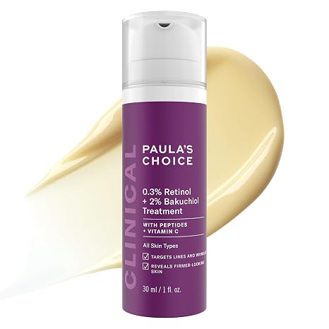Paula's Choice CLINICAL 0.3% Retinol + 2% Bakuchiol Face Serum, 1 Fl Oz