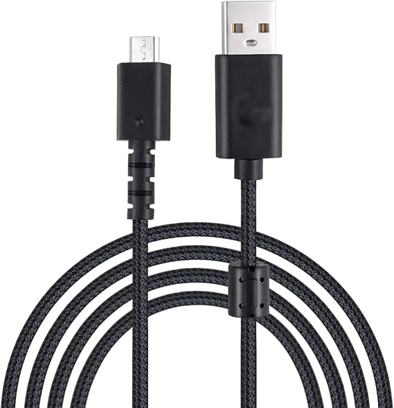 HUYUN 1.8M USB Charging Cable Replacement for Logit G533 G633 G933 Gaming Headset & G502 Hero Lightspeed Mouse