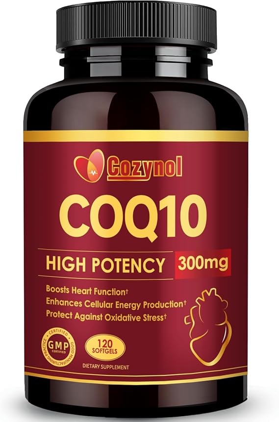 CoQ10 300mg Softgels with PQQ & Omega 3, 120 Count | Maximum Absorption Coenzyme Q10, Powerful Antioxidant for Heart & Energy Health, Non-GMO