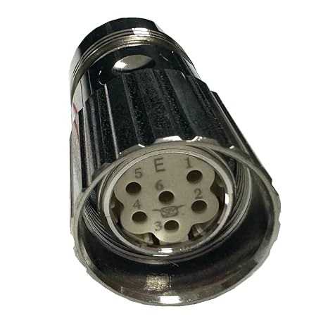 M23 Male Connector 6 Pins Encoder Metal Plug Socket Straight Type Wire Cable Coupler