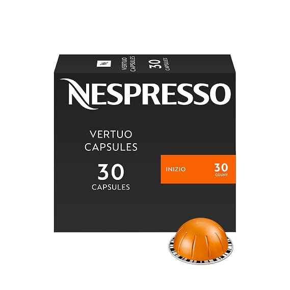 Nespresso Vertuo, Inizio, Medium Roast, 30-Count Espresso Coffee Pods