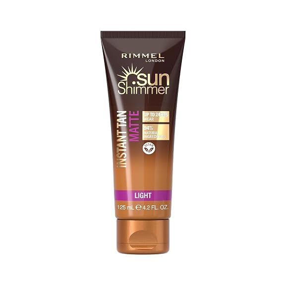 Rimmel Sunshimmer Water Resistant Instant Tan Wash Off Matte - Light, Packaging may vary