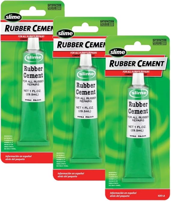 Slime 1051-A Rubber Cement - 1 oz, Pack of 3