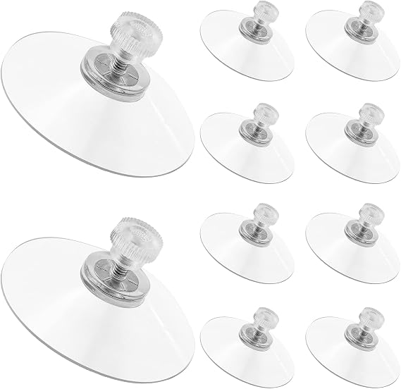 2 Inch Screw Suction Cups, 10 Pack