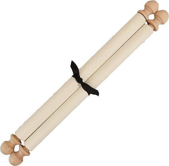 Quick drop, gag Blank Scroll with wooden spindles