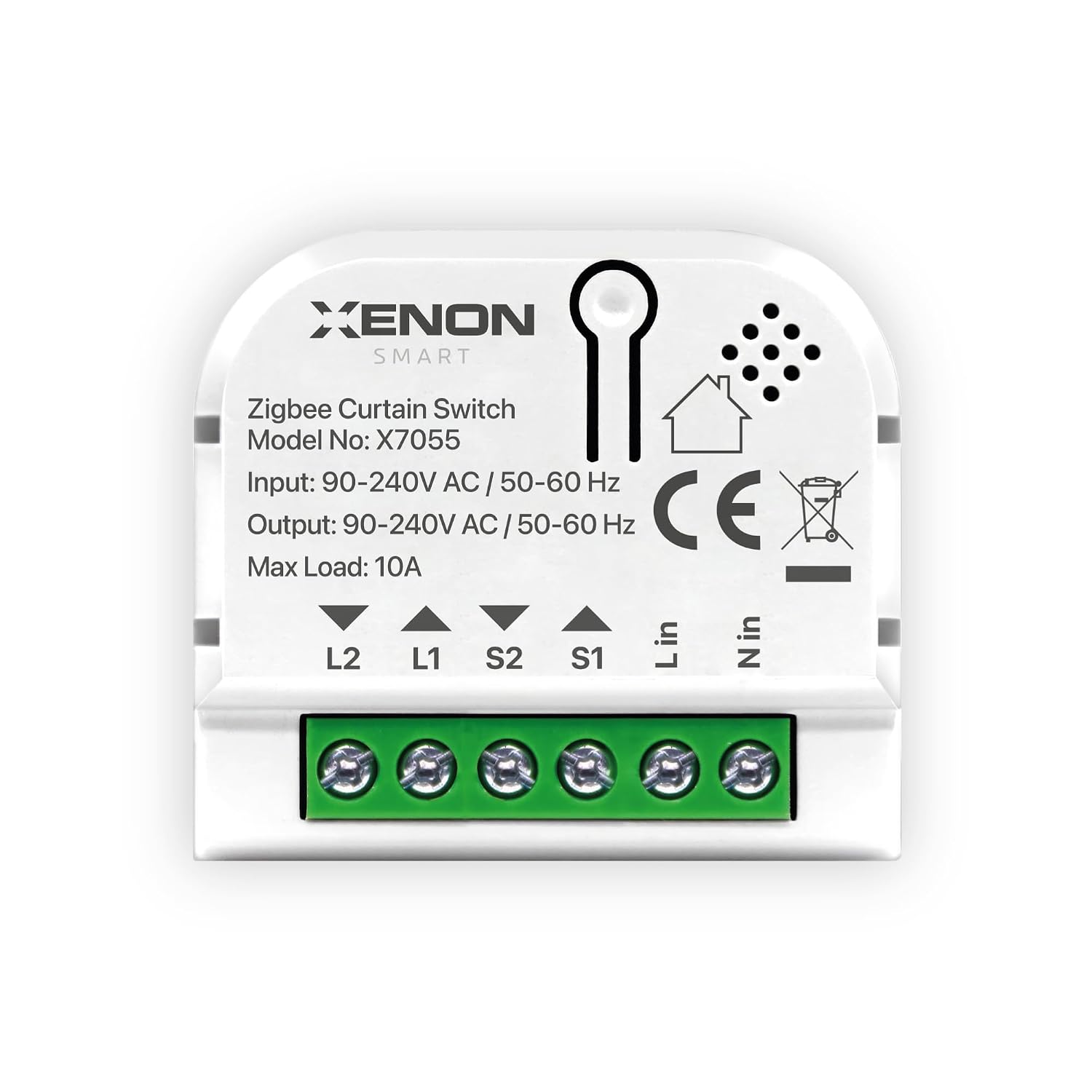 Xenon Smart Smart Shutter Switch Electric Shutter Control Module for Curtain and Blinds Mobile Application Controlled Shutter Switch Timer Switch Zigbee X7055