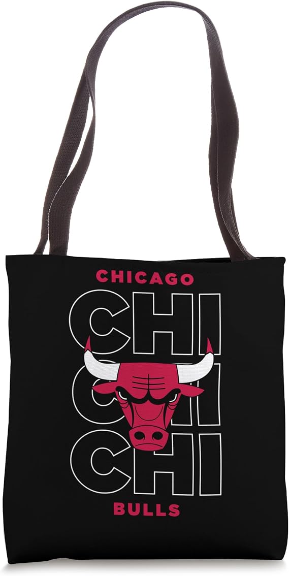 NBA - Chicago Bulls Stacked City Logo Windy City Black Tote Bag