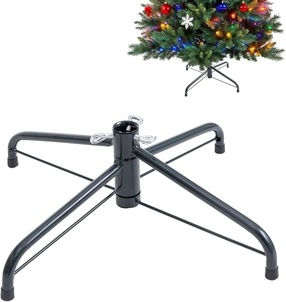 40cm Christmas Tree Stand for Artificial Trees, Metal Xmas Tree Stand Folding Christmas Tree Holder Base for 4 Foot Tree, Green Replacement Christmas Tree Legs Christmas Decoration Accessories