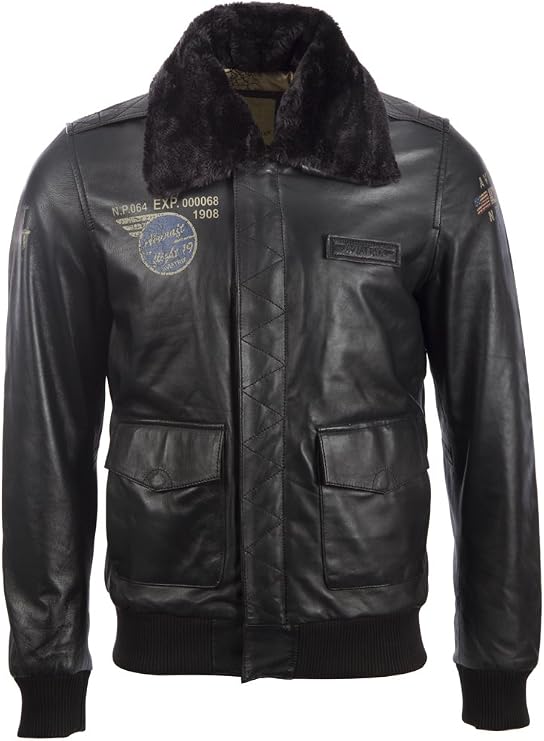 Aviatrix Men's Super-Soft Real Leather Aviator Pilot Bomber Airforce Jacket (VGS3)