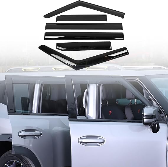 HIGH FLYING Car Accessories for Chery Jetour Travellar, T2 2023 2024 2025 2026 Window Visors Vent Rain-Sun Deflector Guard Black PC 6pcs