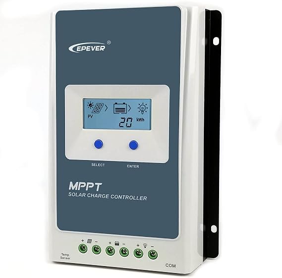 MPPT Charge Controller 30A Solar Charger Controller Max PV 100V 12V/390W, 24V/780W, Negative Grounded Solar Pannals Charge Regulator with LCD Display for Lead-Acid& Lithium Batteries