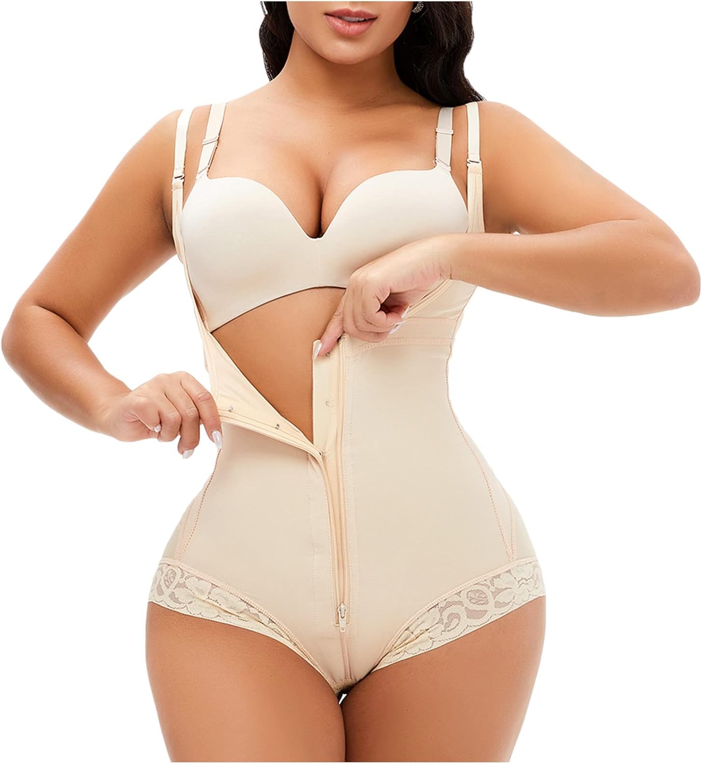 Bodysuit for Women Full Body Shaper Firm Tummy Control Underwear Boyshort High Waist Butt Lifter Corset Shapewear