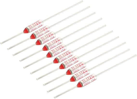 uxcell 250V 10A 172 Celsius Circuit Cut-off Temperature Thermal Fuse 10 Pcs