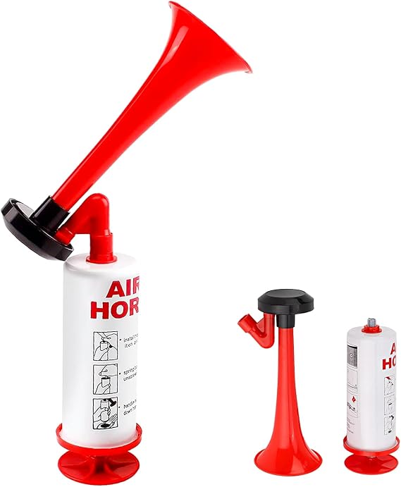 Watris Veiyi Air Horn, Handheld Airhorn Loud Noise Maker, Handheld Air Pump Loud Horn Safety Reusable Horn for Boats Bear Sports Events