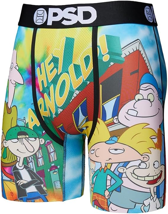PSD Men's Hey Arnold Squad Boxer Briefs, Multi, XL