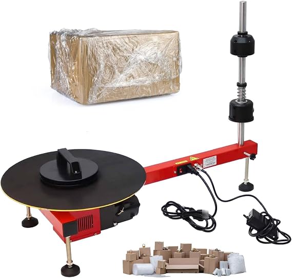 Electric Stretch Film Dispenser, Electric Stretch Wrapper, Pallet Wrapping Machine with Stretch Film, for Stretch Film Rolls up to 70cm