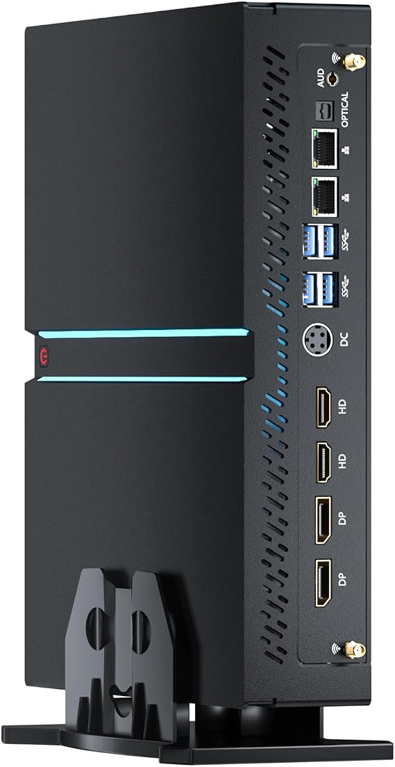 Mini Gaming PC, Desktop Computer i5-13400F 10 Cores Upto 4.6GHz, 32G DDR4, 1T PCIe 4.0 M.2 SSD, Windows 11 Pro, GeForce RTX4060Ti 8G, Dual LAN, WiFi6E/BT5.3, 2xHDMI/2xDP, 8K Outputs, Optical