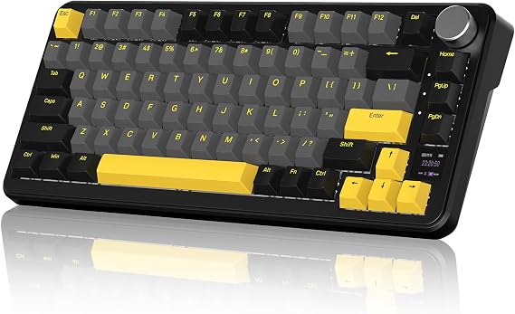 ATTACK SHARK X85Pro Wireless 3 Mode Connection Gasket Mount Linear OEM Customized Gaming Keyboard Starry Night | PBTキーキャップ ブルーベリースイッチ bluetooth ワイヤレス 無線 TFTスクリーン ホットスワップ 5層パッド＆CNCメタルノブ 75% 81キー アンチゴースト 日本語説明書技術基準適合証明219-249332