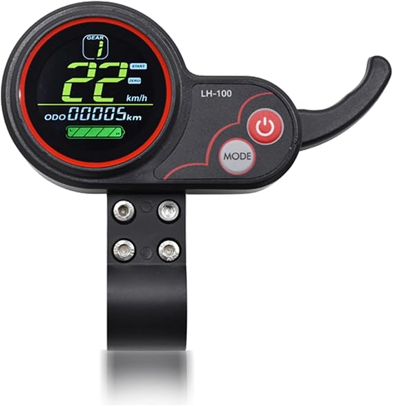 Ebike Display LH100, UART No. 2 Protocol, 24V/36V/48V/60V LCD E-Bike Screen, E-Scooter Electric Bike Mods & Upgrades Replacement Parts Speedometer Odometer