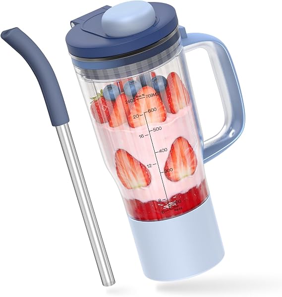 26oz Blender Cup Replacement for Ninja BlendBOSS Blender (Cyberspace) | Travel Tumbler with Detachable Straw & Leakproof Lid, Compatible with Ninja DB351 & DB301, BPA Free, On the Go Cup for Travel