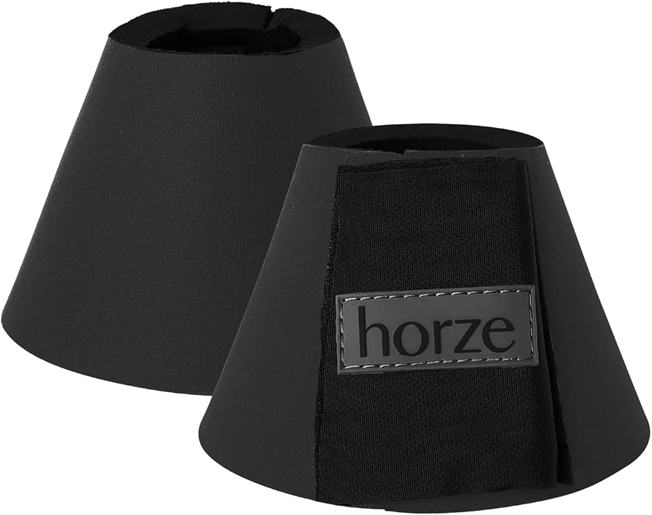 HORZE Pro Overreach Bell Boots for Horses, Neoprene Pair Horse Bell Boots