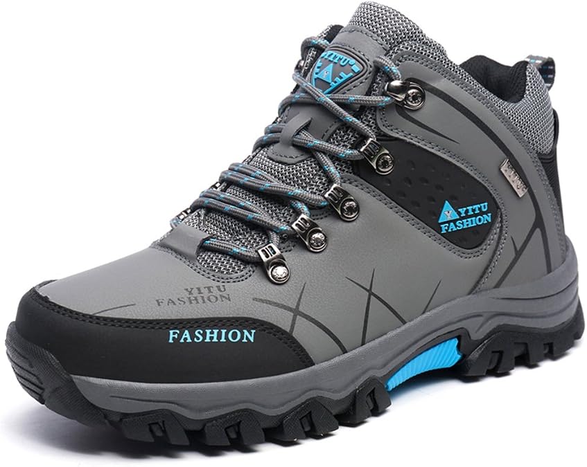 YITU Men's Mid Hiking Boots Trekking Shoes Outdoor Sneakers
