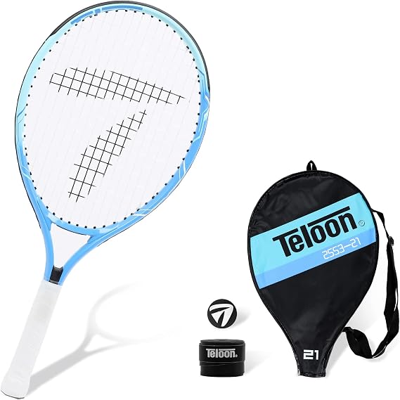 Teloon Kids Tennis Racket, 19"-25" Inch Youth Tennis Racquet with Cover, Junior Tennis Racquet for Kids Children Boys Girls Age 3-12.