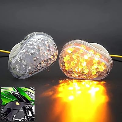 Motorcycle LED Turn Signal Light Indicator For Kawasaki ZX-6R ZX-7R ZX-9R ZX-10R ZX-12R ZZR 600 Clear Lens