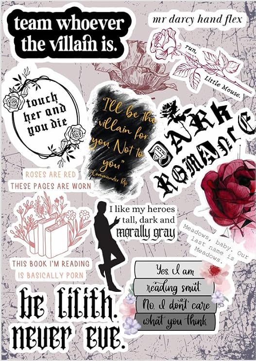 Dark Romance Kindle Insert for 11th Gen Kindle Glossy Kindle Insert for Book Lovers & Booktok Readers E-Reader Accessory for Dark Romance Fans