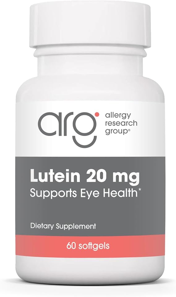 Allergy Research Group ARG Lutein 20 mg Eye Health Carotenoid, 60 Capsules