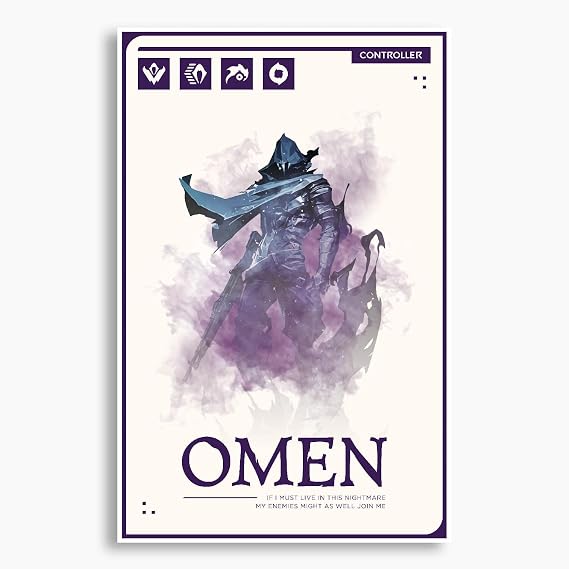 SnooozeWorks Omen Poster; Unframed Gaming Posters (12"x18")