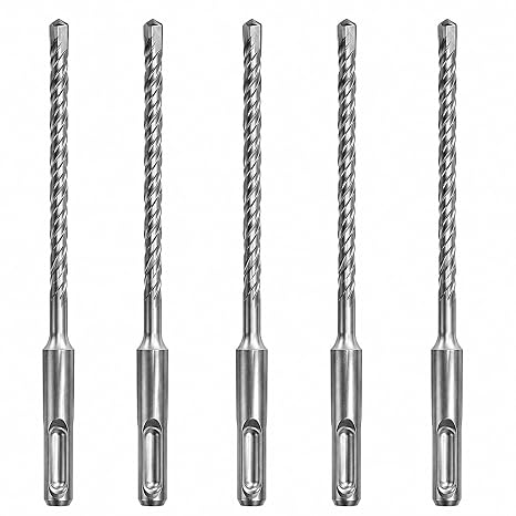 SDS Plus Rotary Hammer Drill Bit 5Pcs 5/32 in. x 6 in. Masonry Concrete Rock Drill Bit Tool Set