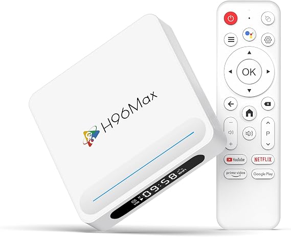 H96 Max H618 Plus TV Box, Latest Android 14.0, White, High Performance 8K TV Box, Allwinner H618, Quad-core, 2 GB RAM, 16 GB ROM, WiFi 6, BT5.4