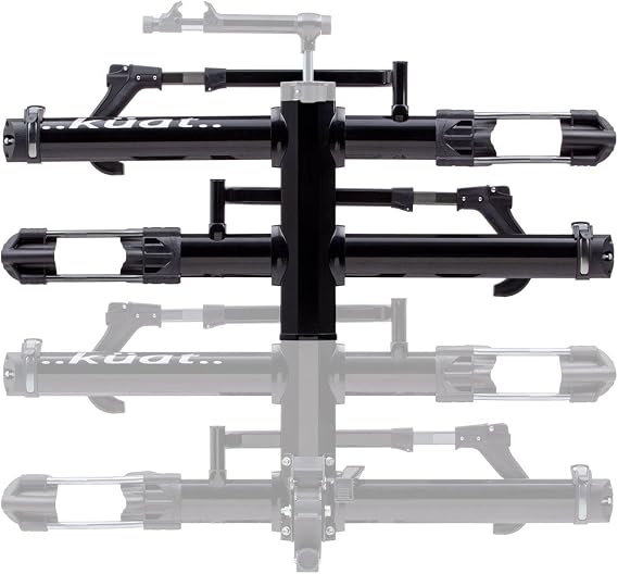Kuat NV Add-On 2.0-2" - +2-Bike Rack, Black Metallic (NA22B) | Increases 2" NV 2.0 to a 4-Bike Hitch Rack, Rugged All-Metal Construction, E-Bike Compatible, Easy Installation