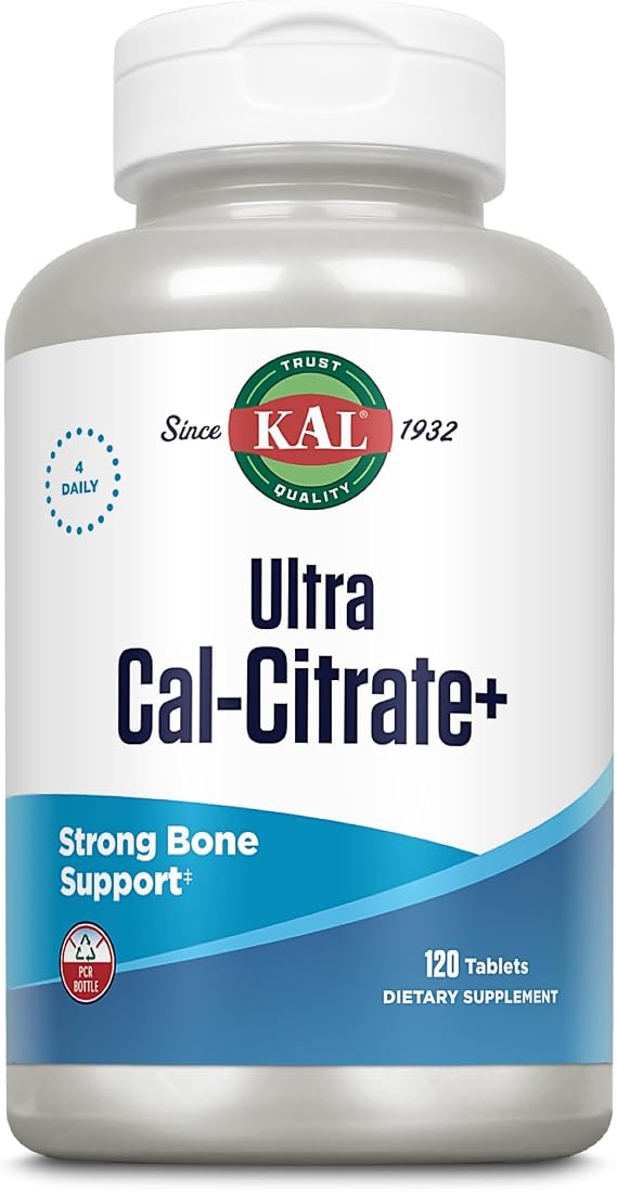 Kal Ultra Calcium Citrate Plus Tablets, 120 Count