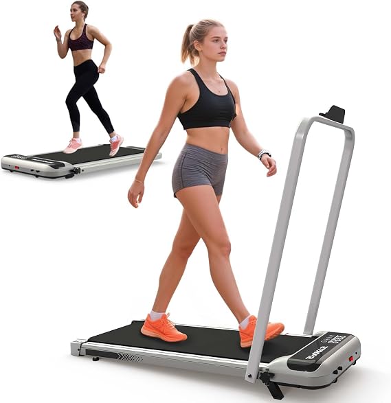 Foldable Walking Pad Under Desks with Handlebar & Remote,Portable Quiet Desk Treadmill with Incline, Walking Pads for Home Office, 2.5hp, Led Display, 0.6-5.0mph